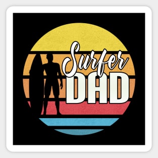 Surfer Dad Father's Day Retro Design Sticker